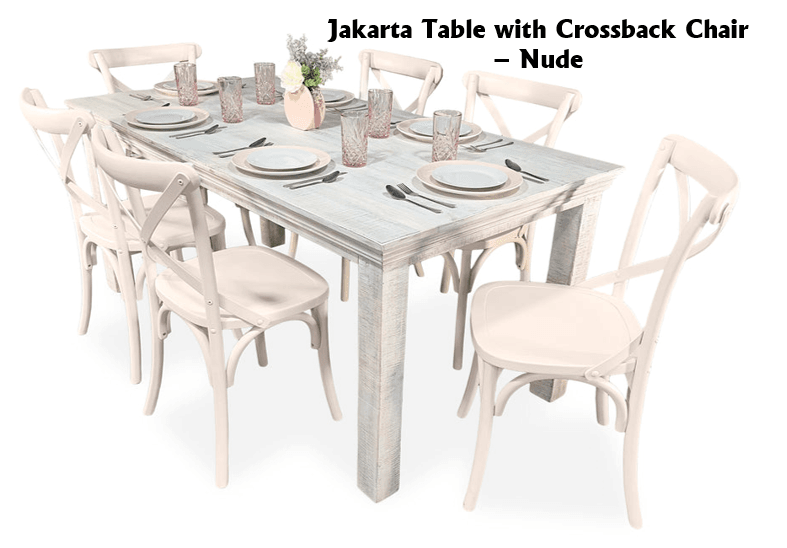 Jakarta 7 Piece Dining Suite with Crossback Chairs Related Jakarta 7 Piece Dining Suite with Crossback Chairs Related