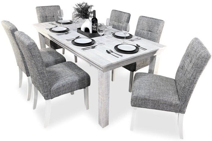 Jakarta 7 Piece Dining Suite with Waffle Chairs