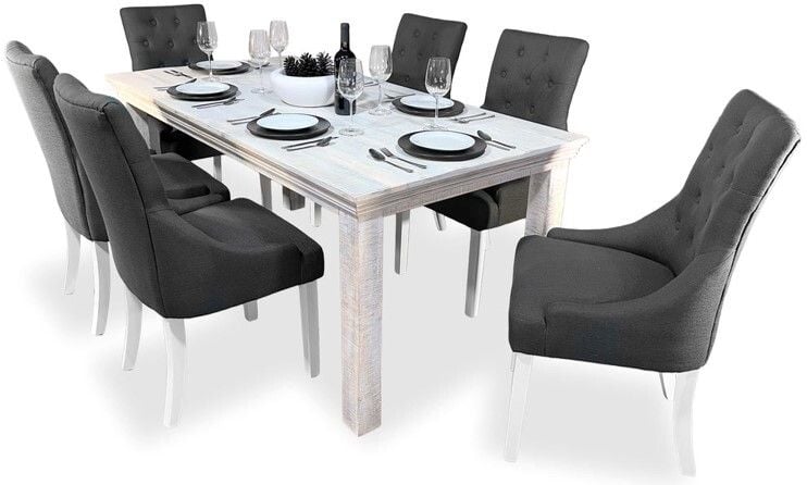Jakarta 7 Piece Dining Suite with Riga Chairs Main Jakarta 7 Piece Dining Suite with Riga Chairs Main