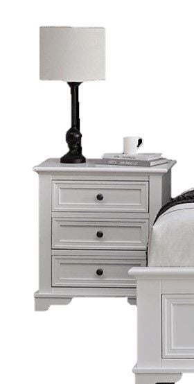 White Hampton Bedside Table Main White Hampton Bedside Table Main