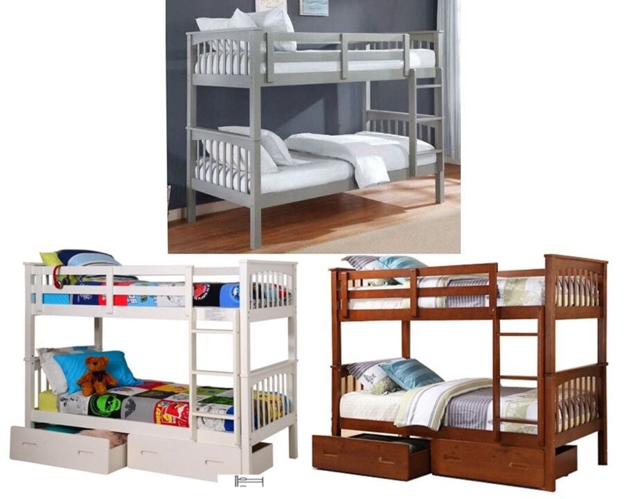 Brighton Single/Single Bunk with Drawers Main Brighton Single/Single Bunk with Drawers Main