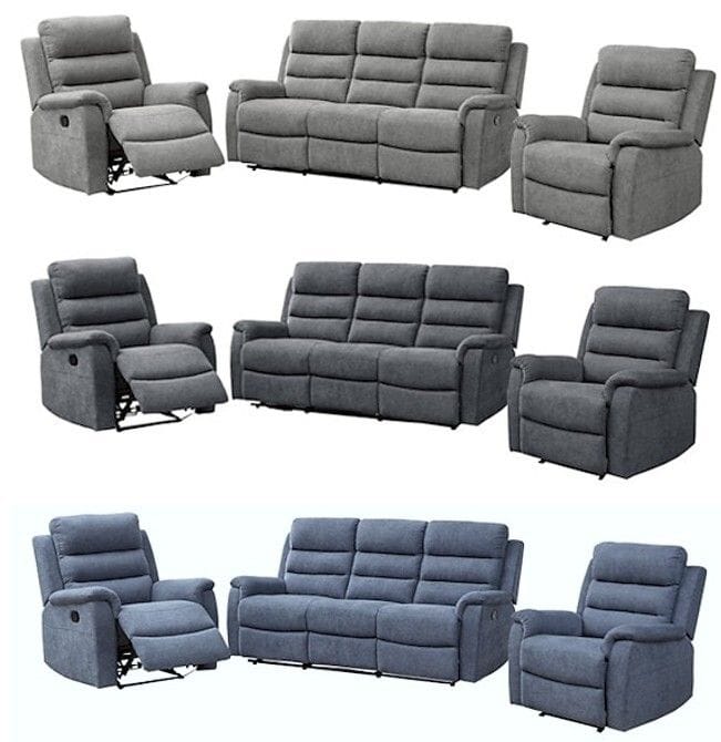 Edison 3 Seater Reclining Lounge Suite