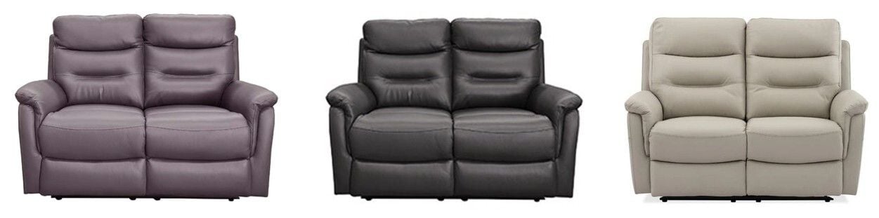 Milano 2 Seater Leather Reclining Lounge