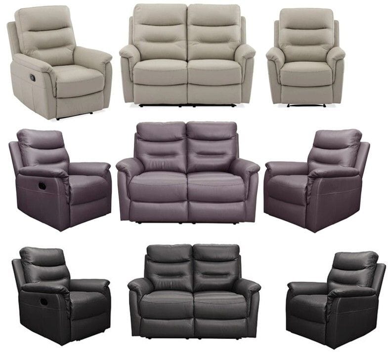 Milano 2 Seater Leather Reclining Lounge Suite