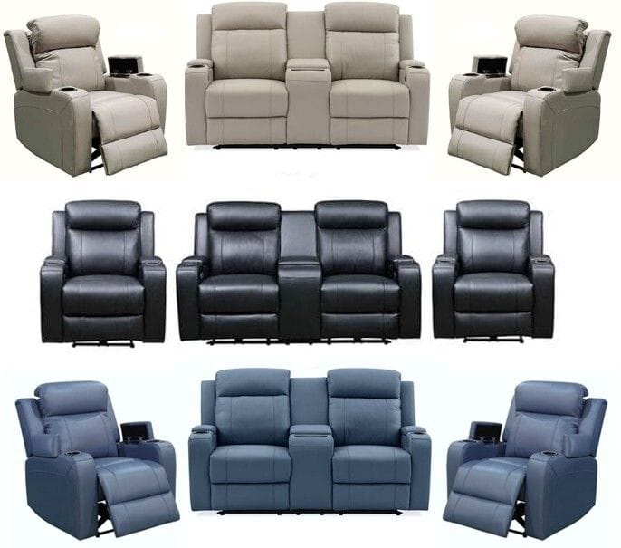 Arnold 2 Seater Leather Electric Lounge Suite