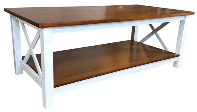 Crossback Two-Tone Coffee Table