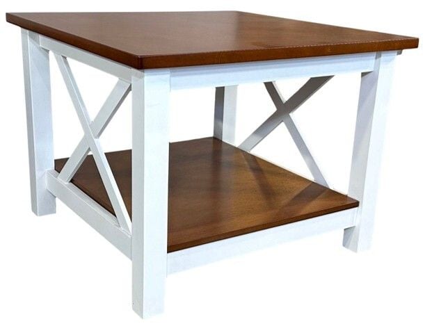 Crossback Two-Tone Lamp Table