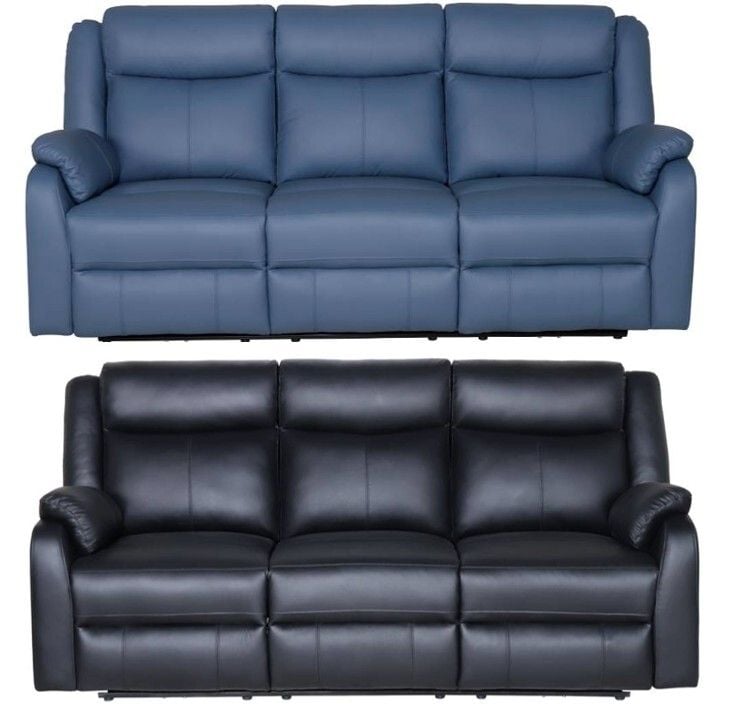 Pinnacles 3 Seater Electric Leather Reclining Lounge