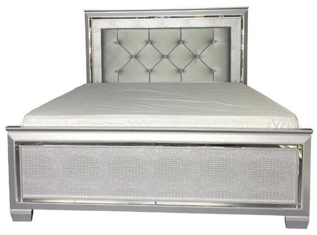 Veronica Queen Bed with LED Light Main Veronica Queen Bed with LED Light Main