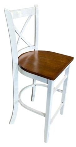 Crossback Two-Tone Bar Stool - Set of 2 Related Crossback Two-Tone Bar Stool - Set of 2 Related