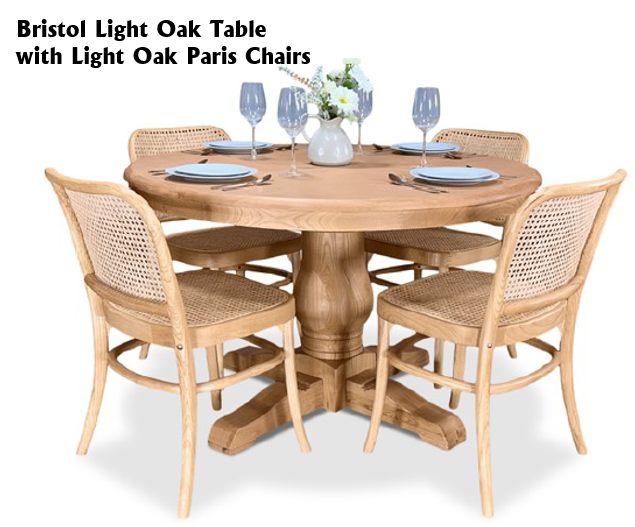 Bristol 5 Piece Dining Suite with Paris Chairs - 1200mm Related