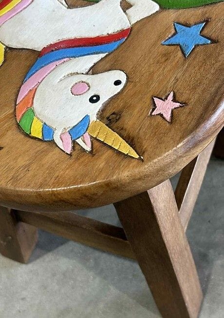 Unicorn Timber Kids Stool Related