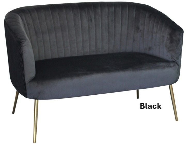 Perla 2 Seat Velvet Sofa Main Perla 2 Seat Velvet Sofa Main
