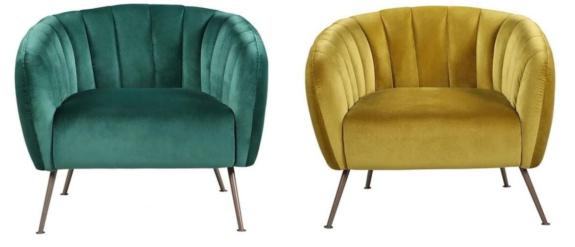 Monet Velvet Accent Chair