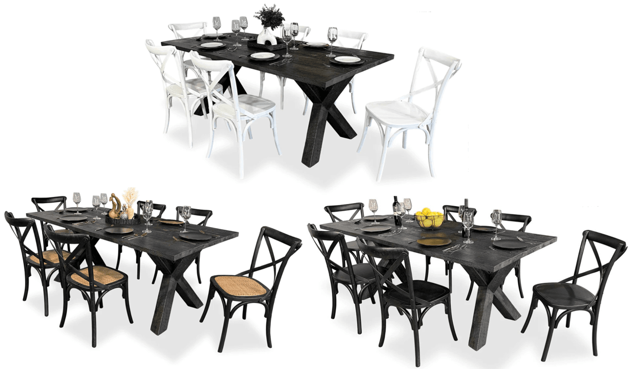 Sussex 7 Piece Dining Suite - Crossback Chair Main Sussex 7 Piece Dining Suite - Crossback Chair Main