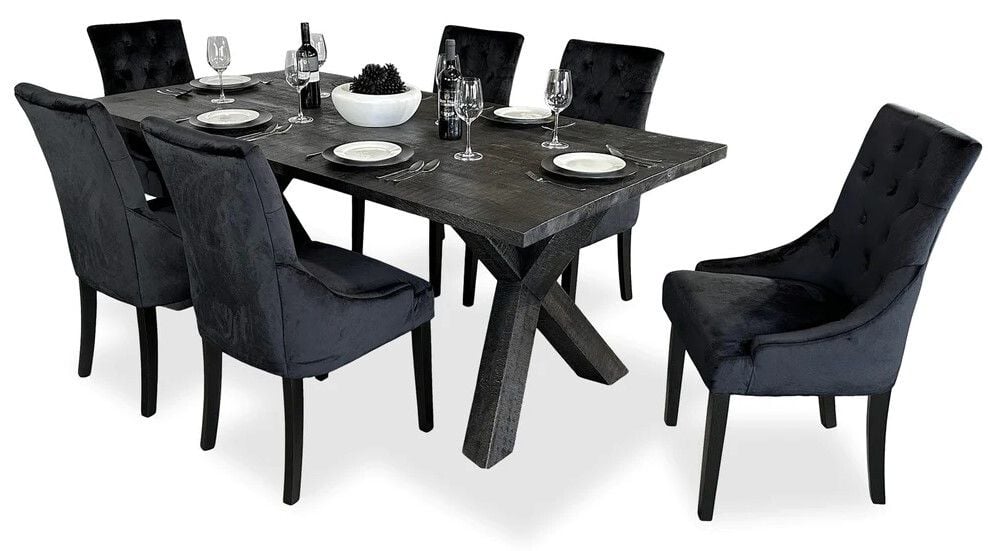 Sussex 7 Piece Dining Suite - Riga Chair