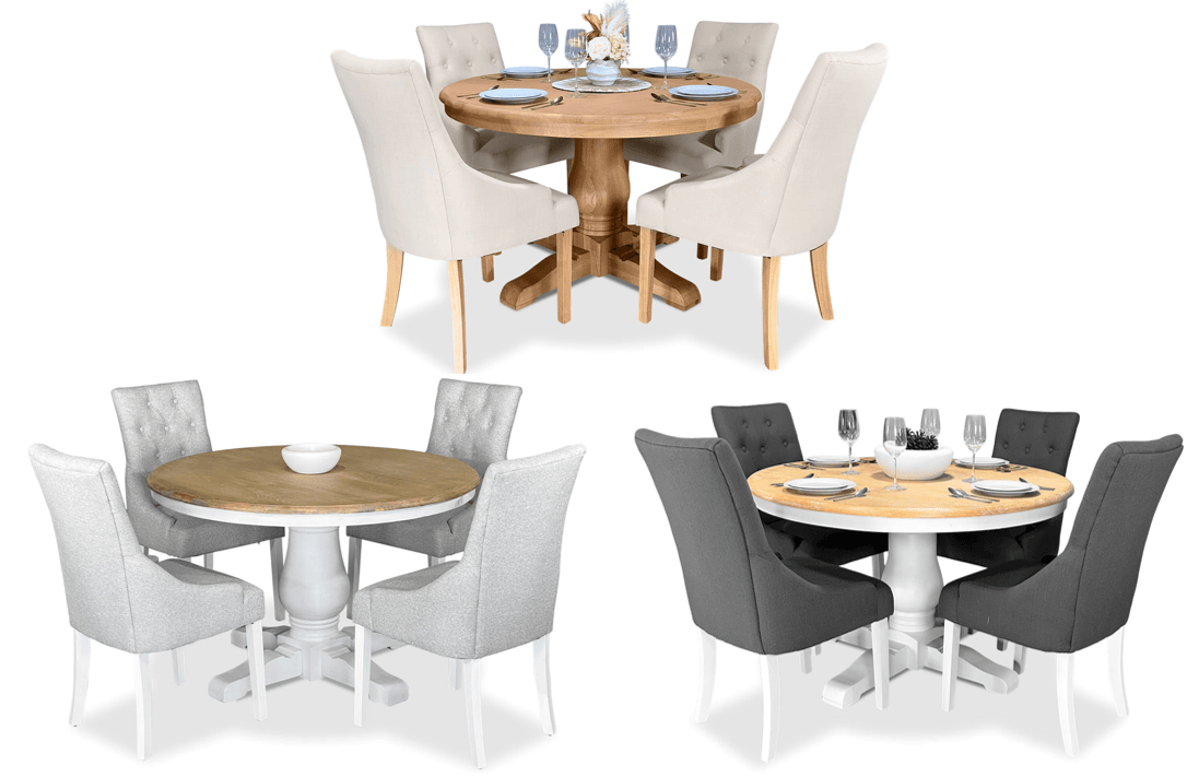 Bristol 5 Piece Dining Suite with Riga Chairs - 1200mm