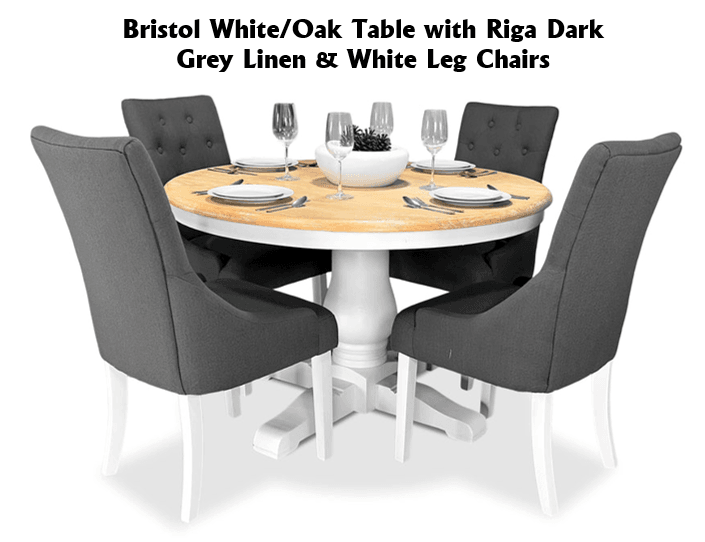 Bristol 5 Piece Dining Suite with Riga Chairs - 1200mm Related Bristol 5 Piece Dining Suite with Riga Chairs - 1200mm Related