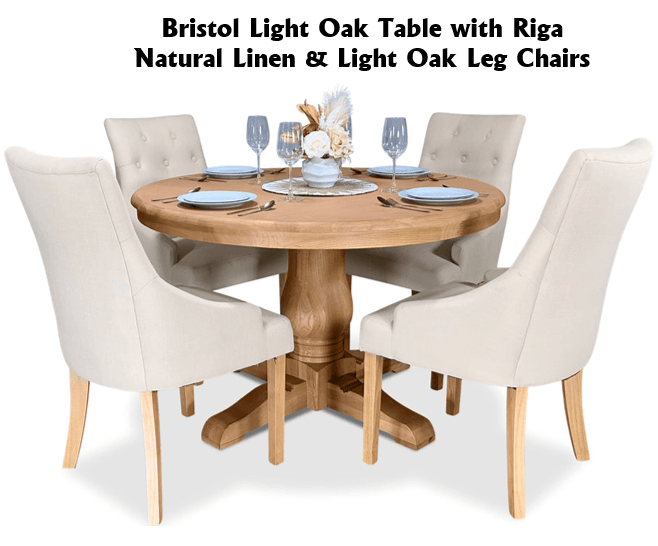 Bristol 5 Piece Dining Suite with Riga Chairs - 1200mm Related