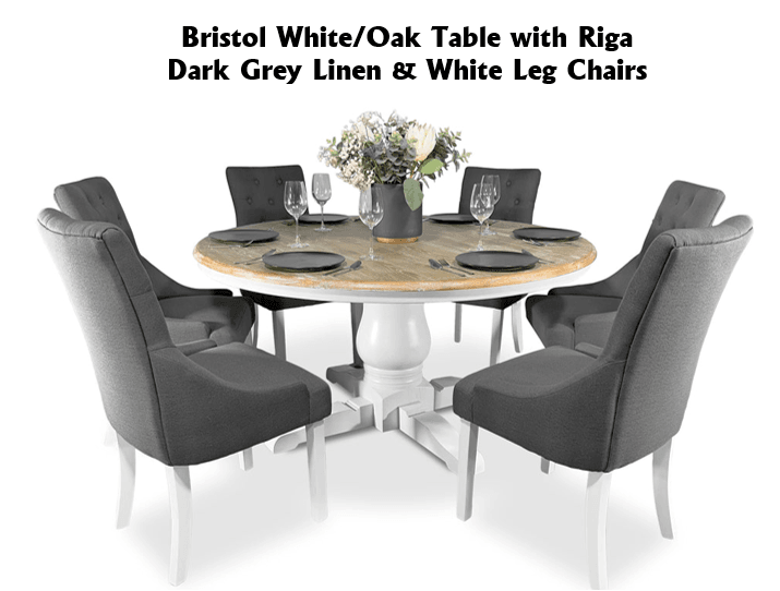 Bristol 7 Piece Dining Suite with Riga Chairs - 1500mm Related Bristol 7 Piece Dining Suite with Riga Chairs - 1500mm Related