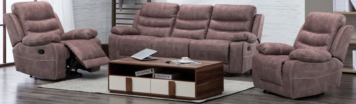 Brooklyn 3 Seater Reclining Lounge Suite Main