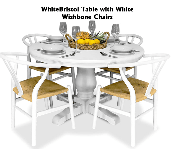 Bristol 5 Piece Dining Suite with Wishbone Chairs - 1200mm Related