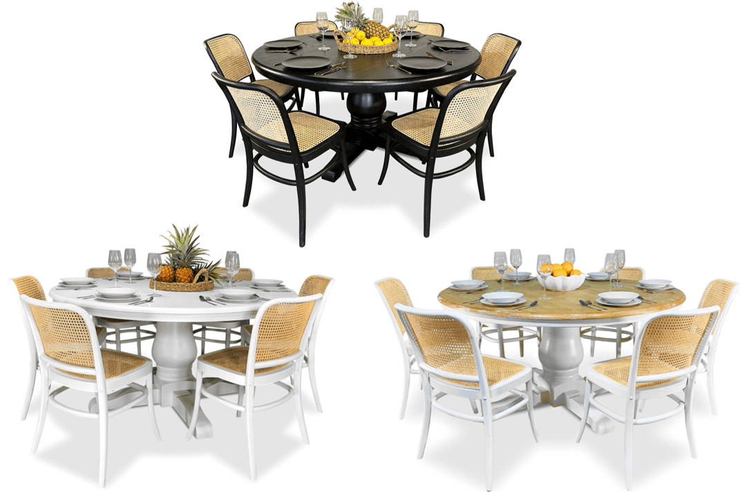 Bristol 7 Piece Dining Suite with Paris Chairs - 1500mm