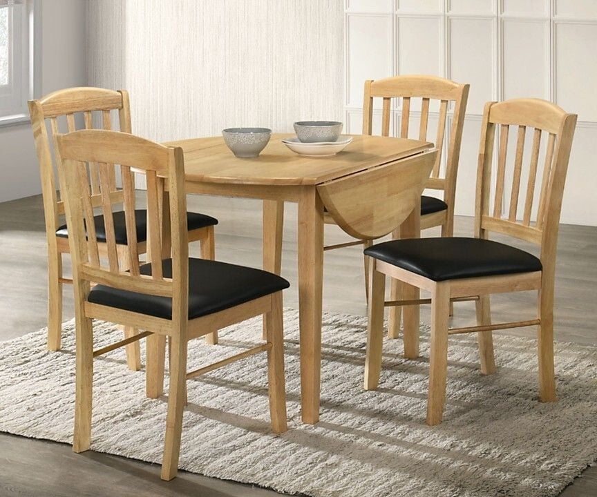 Simpson 5 Piece Dining Suite with Drop Leaf Table Main Simpson 5 Piece Dining Suite with Drop Leaf Table Main