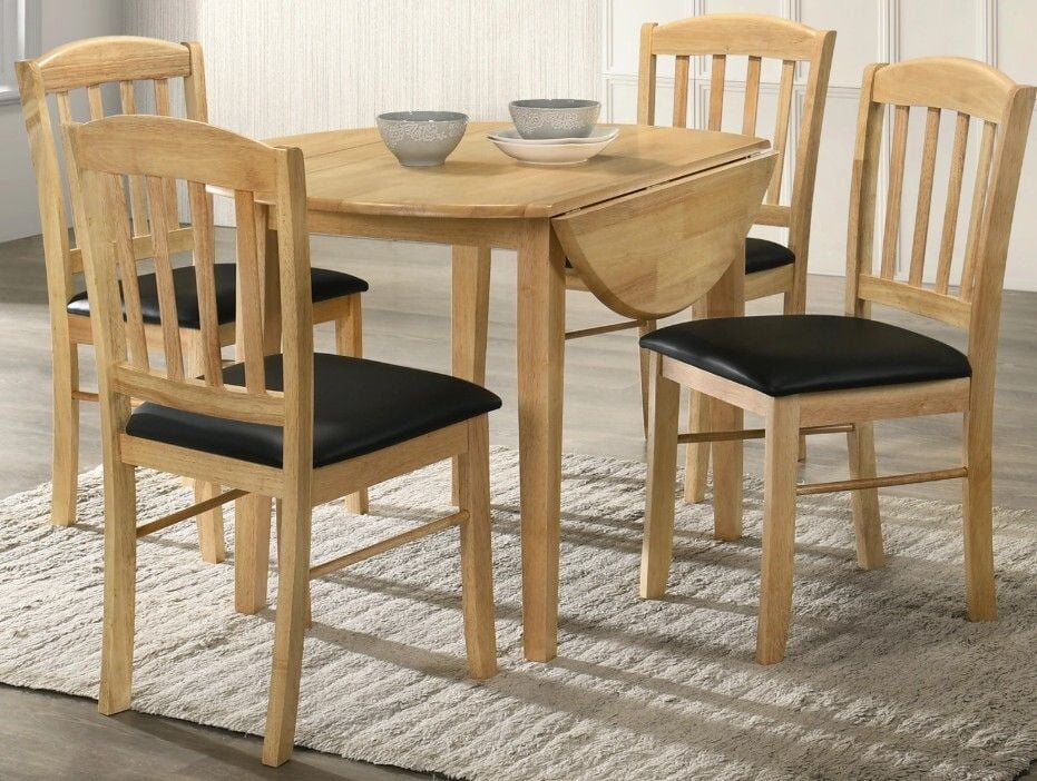 Simpson 5 Piece Dining Suite with Drop Leaf Table Main Simpson 5 Piece Dining Suite with Drop Leaf Table Main