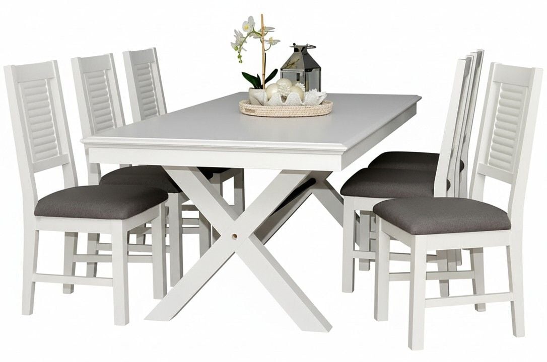 Whitehaven 7 Piece Dining Suite - Cross Leg