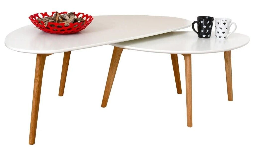 Danish Coffee Table Set - Half Moon