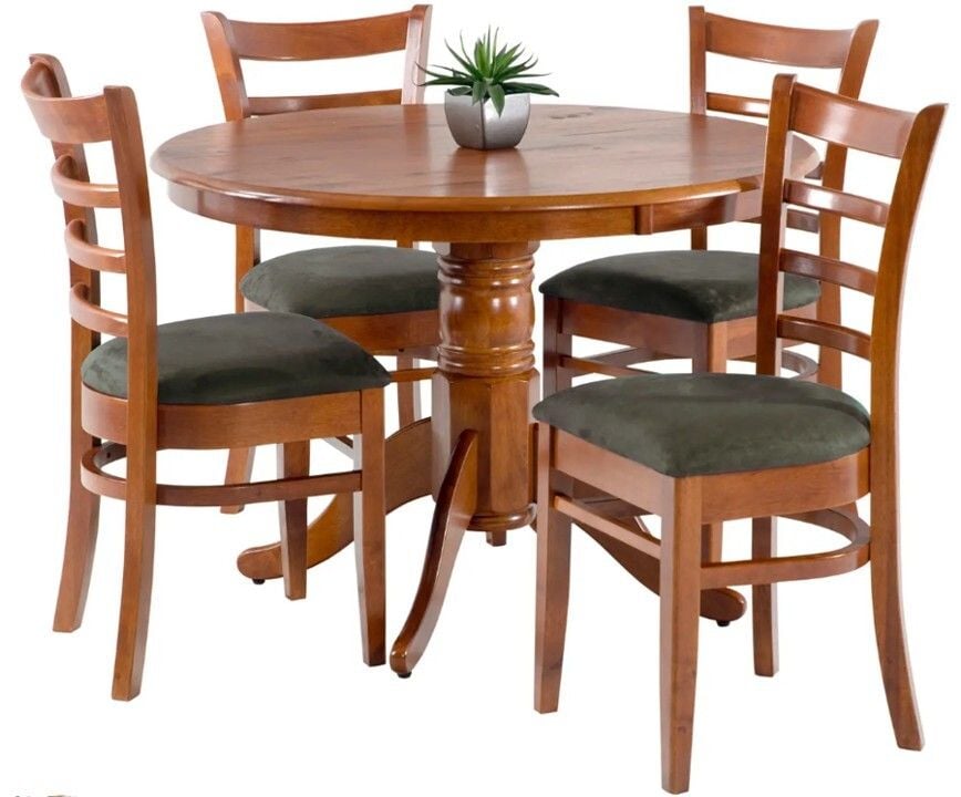 Mustang 5 Piece Round Dining Suite Main Mustang 5 Piece Round Dining Suite Main
