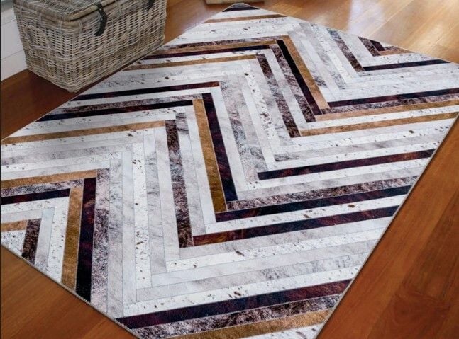 Faux Cowhide Rug - Stripe Related Faux Cowhide Rug - Stripe Related