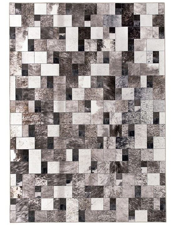 Faux Cowhide Rug - Grid
