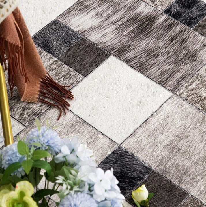 Faux Cowhide Rug - Grid Related