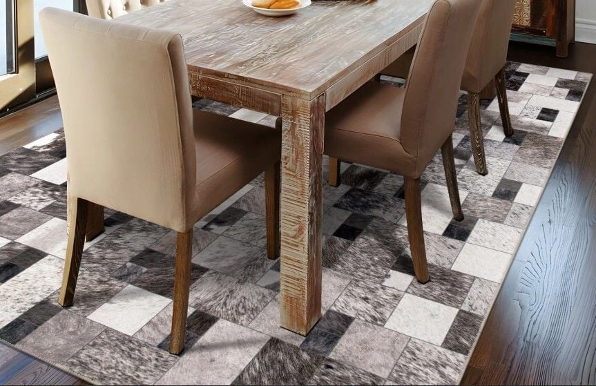 Faux Cowhide Rug - Grid Related