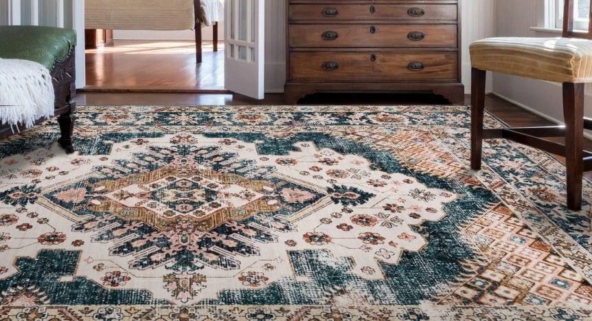 Traditional Rug - Blue & Pink Related Traditional Rug - Blue & Pink Related