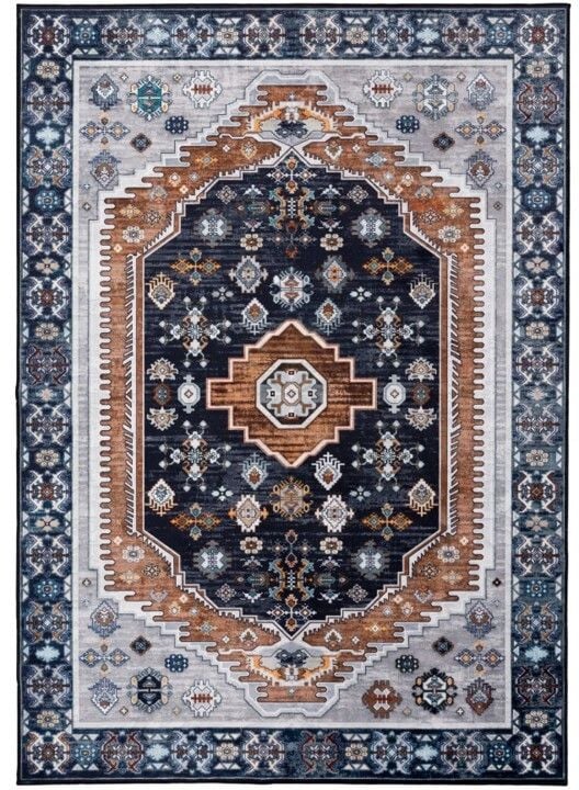 Traditional Rug - Dark Blue & Brown Main Traditional Rug - Dark Blue & Brown Main