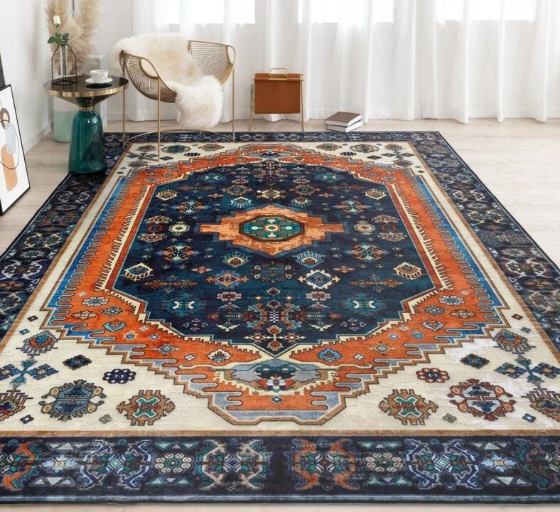 Traditional Rug - Sapphire Blue & Orange Related
