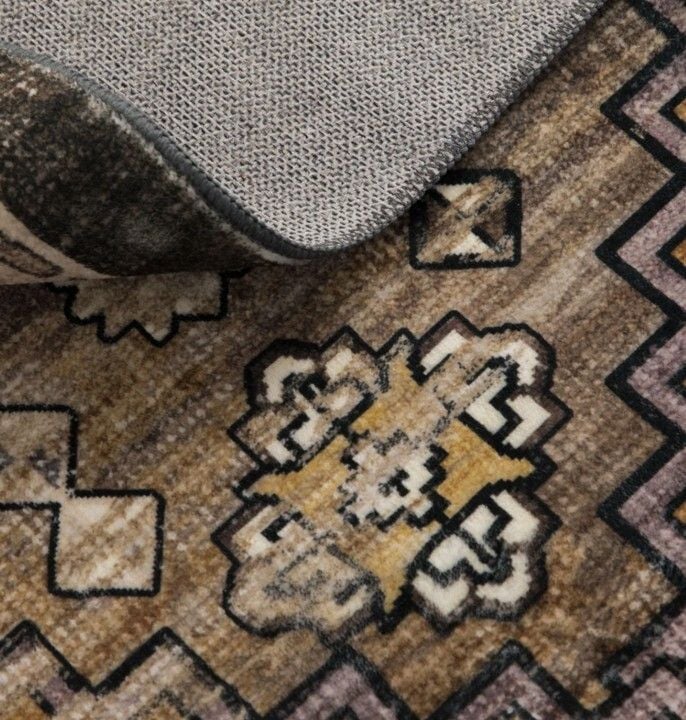 Traditional Rug - Gold Brown & Grey Related