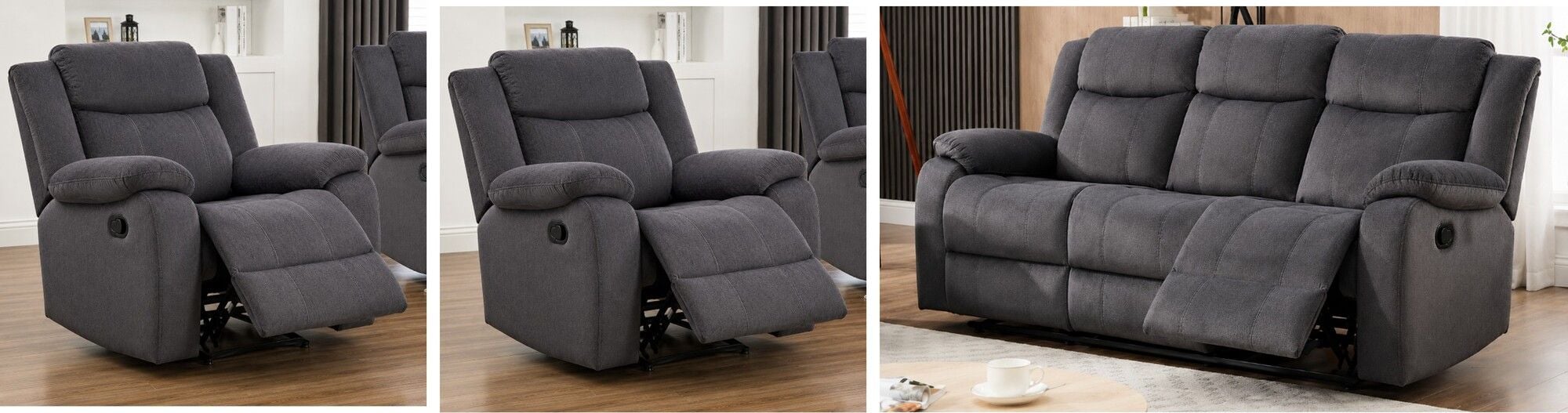 Gerald 3 Seater Reclining Lounge Suite