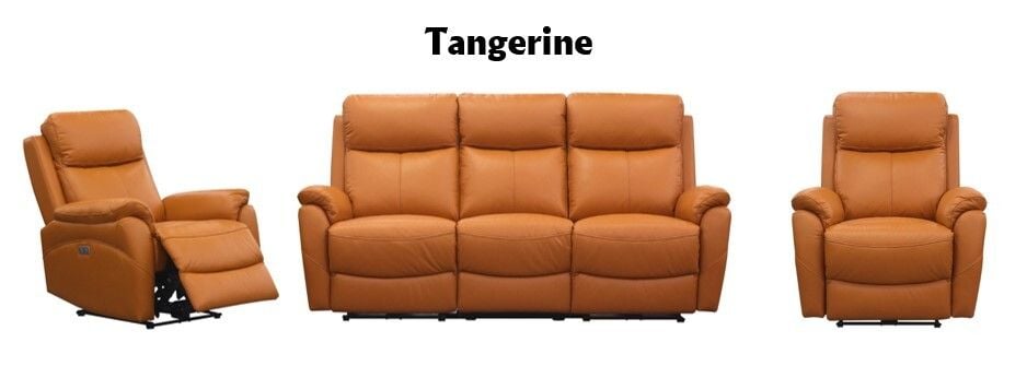 Camden 3 Seater Electric Leather Reclining Lounge Suite