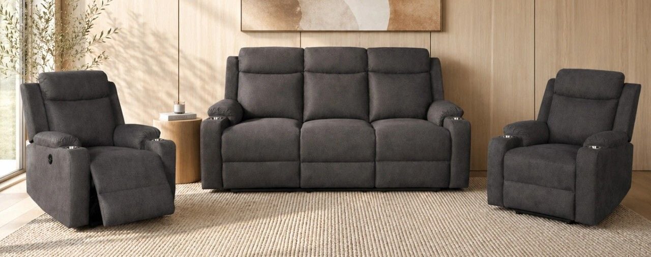 Frankie 3 Seater Reclining Lounge Suite Main