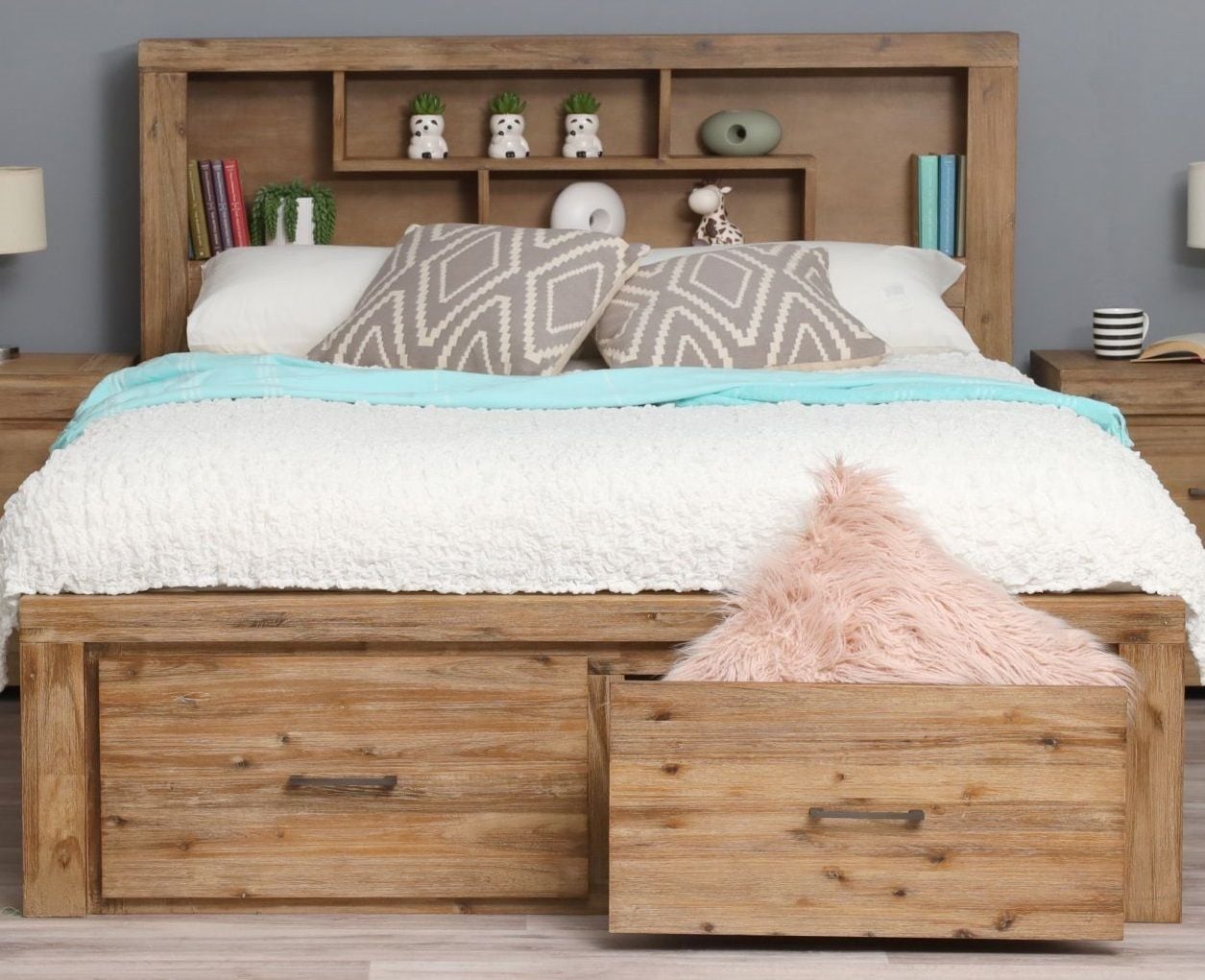 Mi Casa King Bed with Drawers Main Mi Casa King Bed with Drawers Main