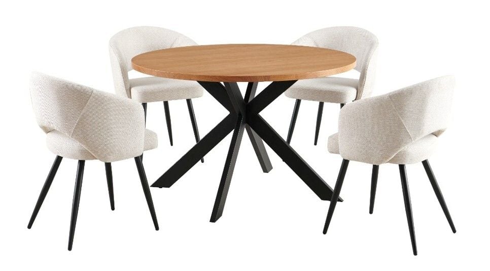 Barlow 5 Piece Round Dining Suite with Matzo Chairs Related