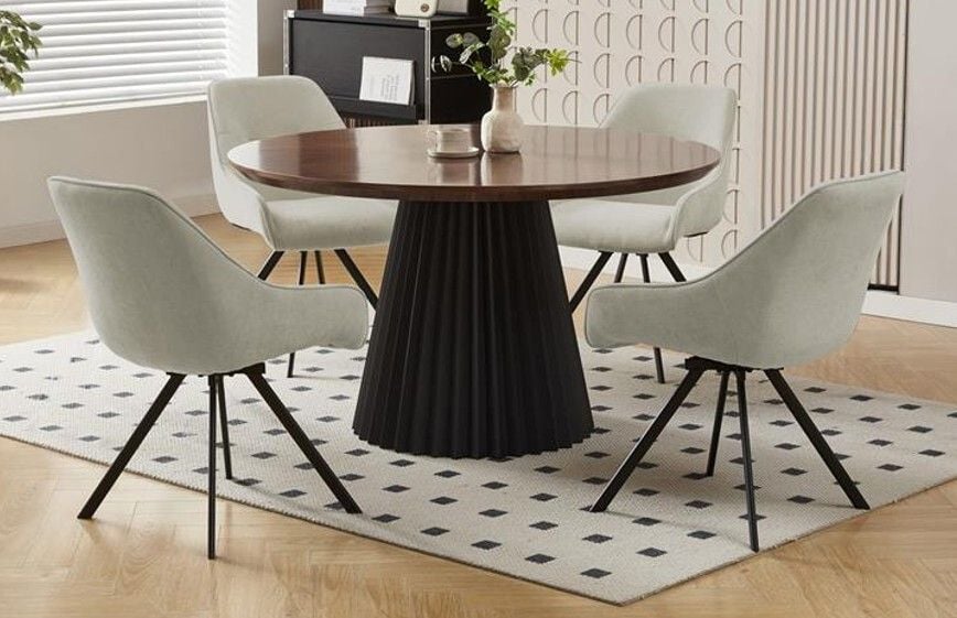 Hugo 5 Piece Dining Suite with Swivel Chairs