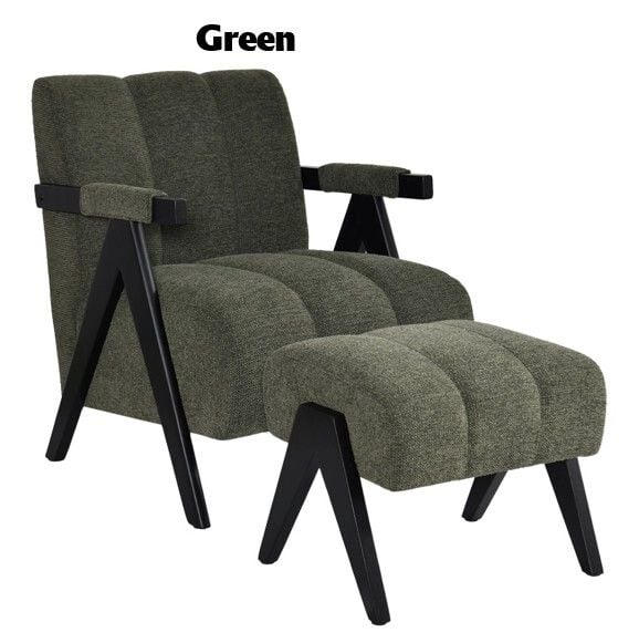 Atlas Accent Chair + Stool Related