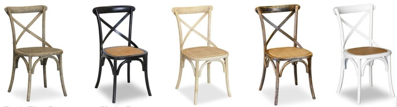 Crossback Dining Chair - Rattan Seat