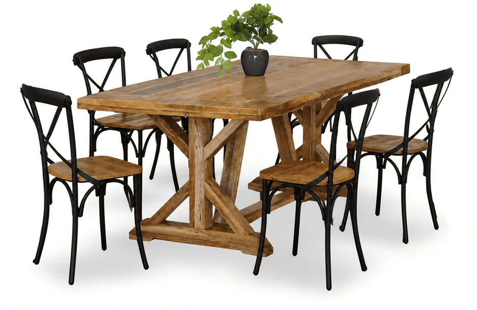 Foundry 7 Piece Dining Suite with Foundry Chairs Main Foundry 7 Piece Dining Suite with Foundry Chairs Main