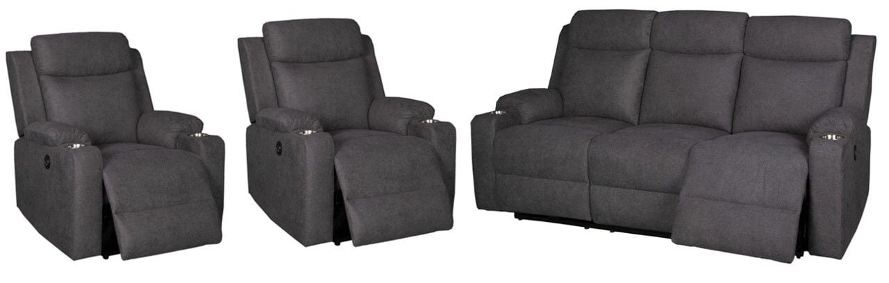 Frankie 3 Seater Reclining Lounge Suite
